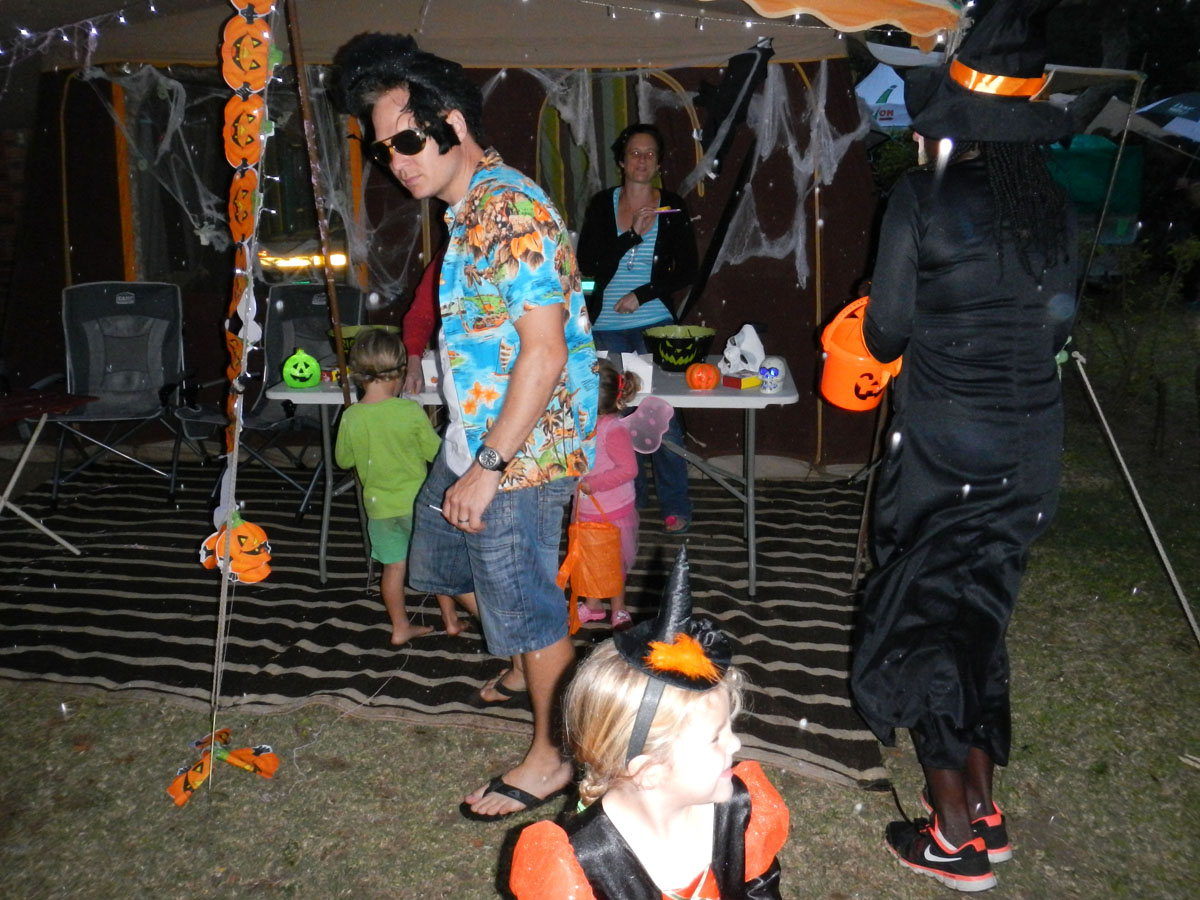 Trick or treating at Mac Nicol's