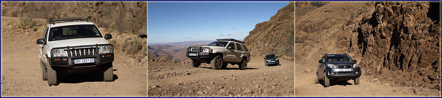 The Jeep And Terios Up Sani Pass