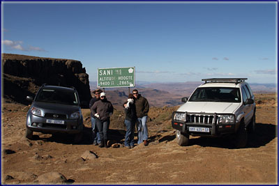 Friends At The Top Of Sani Pass