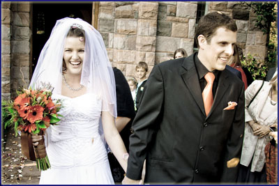 Mr And Mrs Prior Leaving The Church